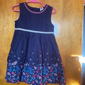 OskKosh Girls Blue Dress with floral detail